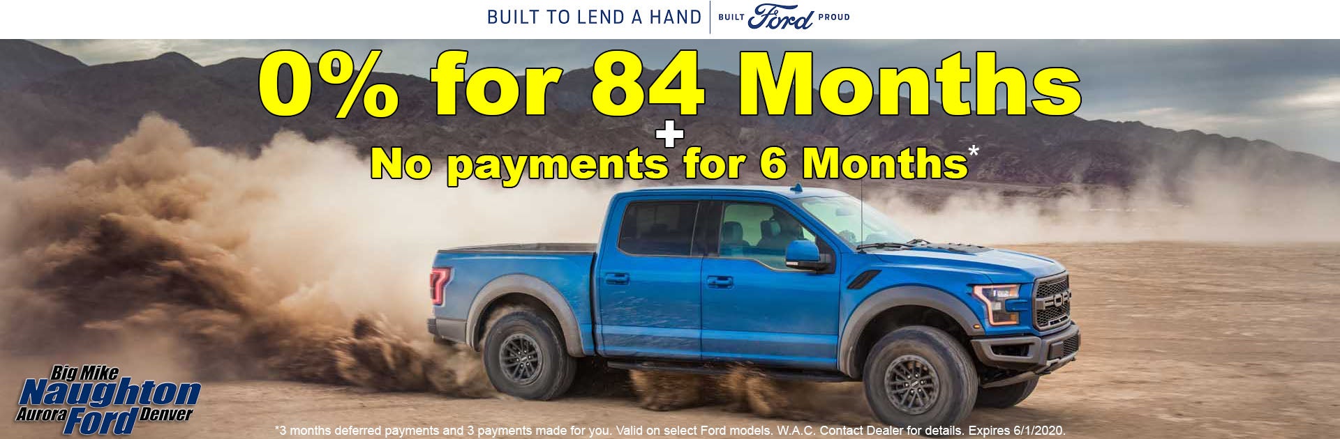 Mike Naughton Ford May 2020 Financing Offer